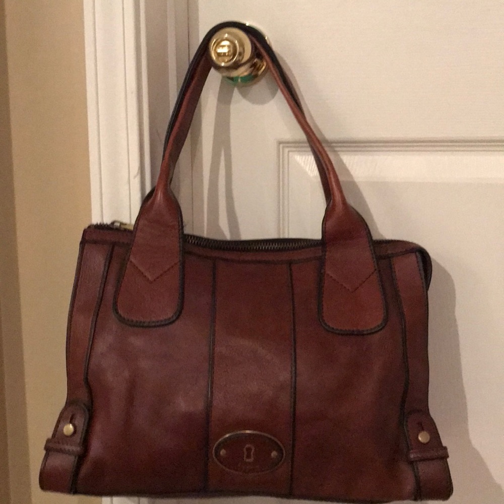 Brown leather Fossil bag